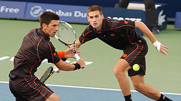 Novak Djokovic Marko Djokovic Dubai 2012