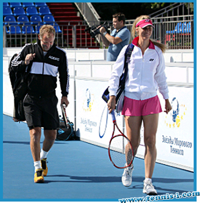 Battle of the sexes, Tomas Muster and Elena Dementieva