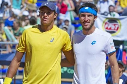 Жоао Соуза и Леонардо Майер, Буэнос-Айрес, 8.03.2015г. tennis Joao Souza Leonardo Mayer 2015