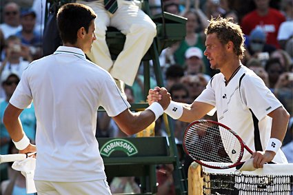 Novak Djokovic Lleyton Hewitt Wimbledon 2007