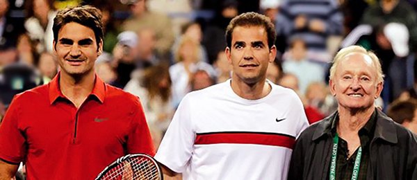 tennis i Federer Sampras Laver