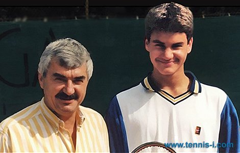 Роджер с отцом Робертом Roger Federer hotets Robert 1998