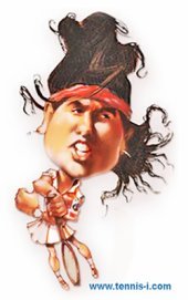 tennis Gabriela Sabatini caricature