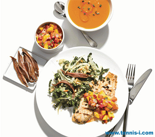 tennis i.com Novak Djokovic evening meal